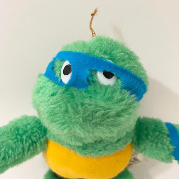 Vintage 1989 Leonardo  TMNT Leo Plush Doll ACE Novelty 9 Inch Mirage Flaws - Picture 2 of 16